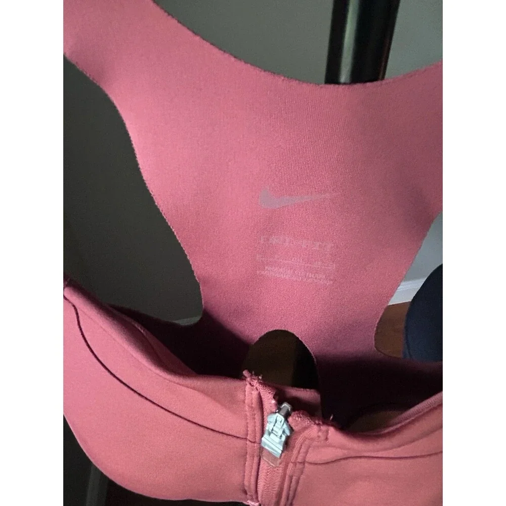 NWT Nike Alpha Dri-FIT High Support Front Zip Sports Bra Canyon Rust S (A-C)